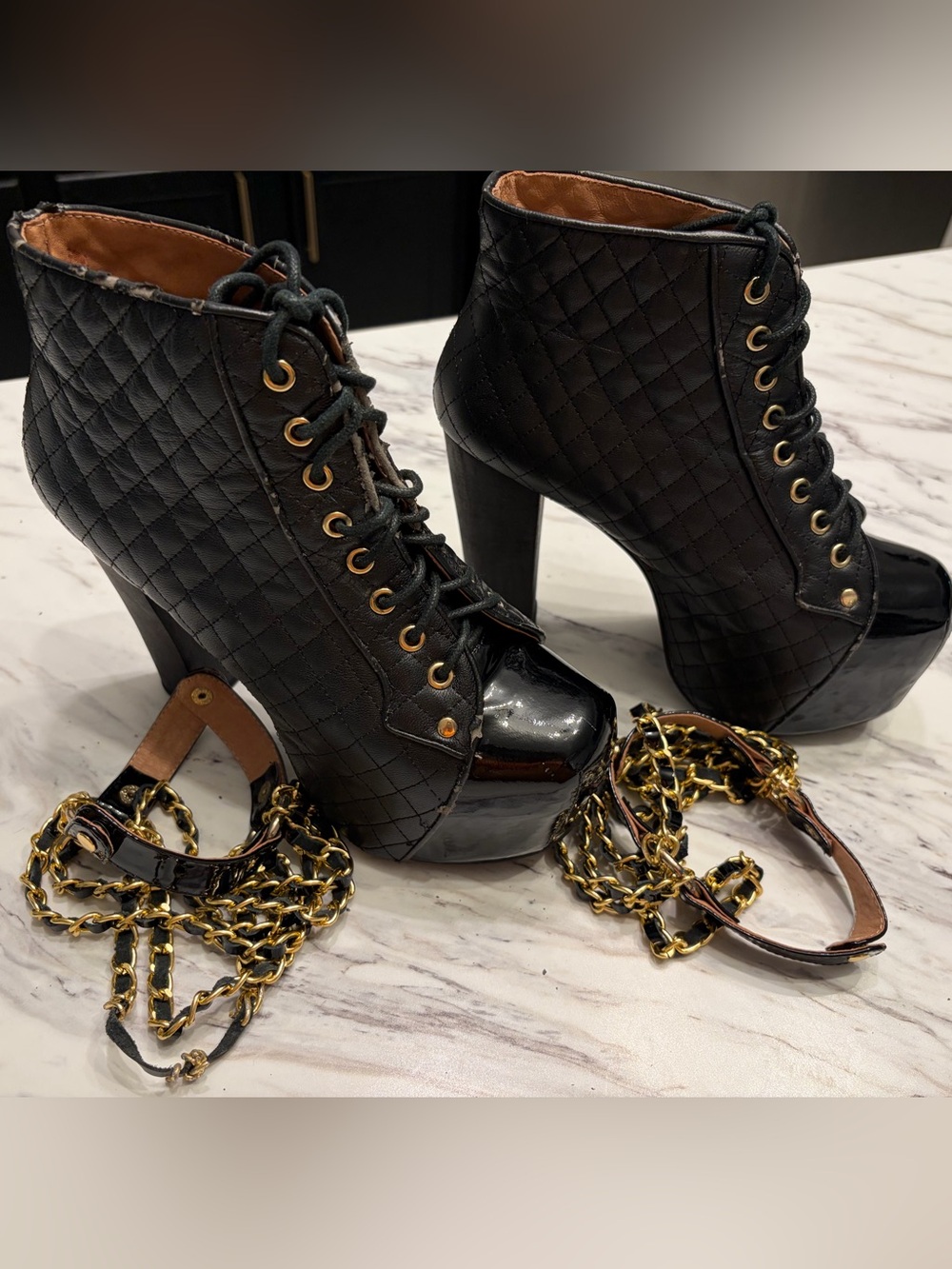 Jeffrey Campbell Coco Litas Quilted Black in Women's US size 7
